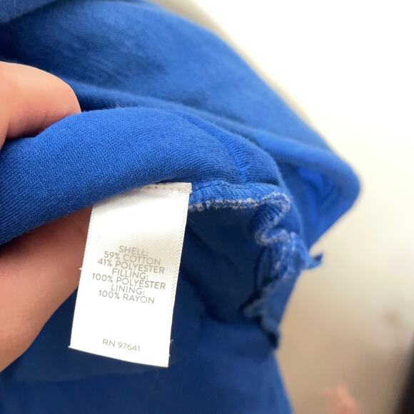 J. JILL Fit Quilted Knit Jacket Full Zip Imperial Blue Plus Size 3X {123} - Picture 9 of 10